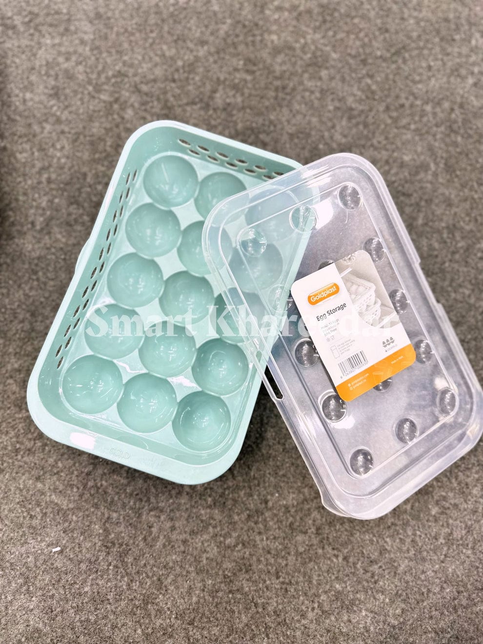 15-Grid Egg Storage Container ? BPA-Free Plastic Refrigerator Organizer with Lockable Lid