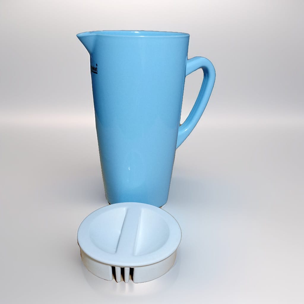 2 Liter Pure Plastic Water Jug ? Food-Grade, Durable & Easy-to-Clean with Handle & Lid (Random color)