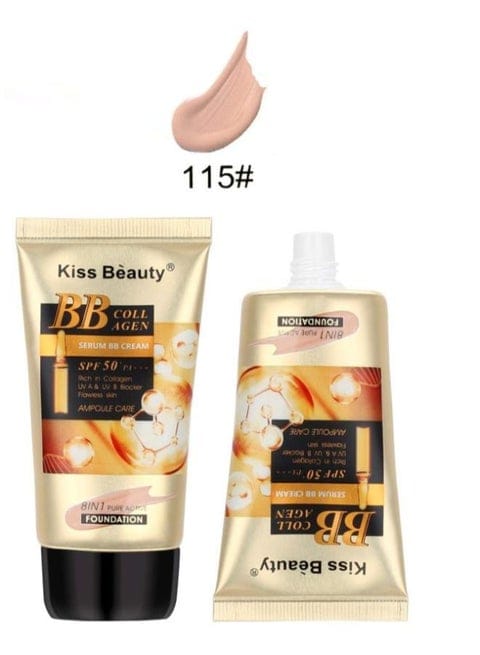 8 in 1 BB Collagen Foundation ? All-in-One Makeup & Skincare with Whitening, Brightening, Moisturizing, Anti-Aging, UV Protection, Concealing & Long-Lasting Coverage