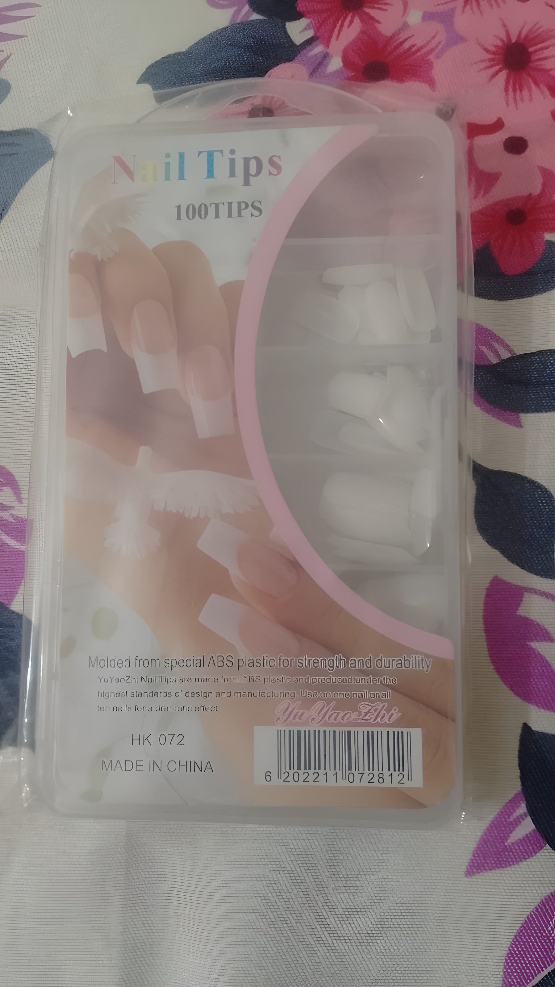 100 Pcs Fake Nails Set ? White ABS Plastic Nail Tips, Durable & Easy-to-Apply, Smooth Finish for DIY Nail Art & Professional Salon Manicure