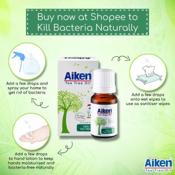 Aiken 100% Pure Tea Tree Oil (10ml)