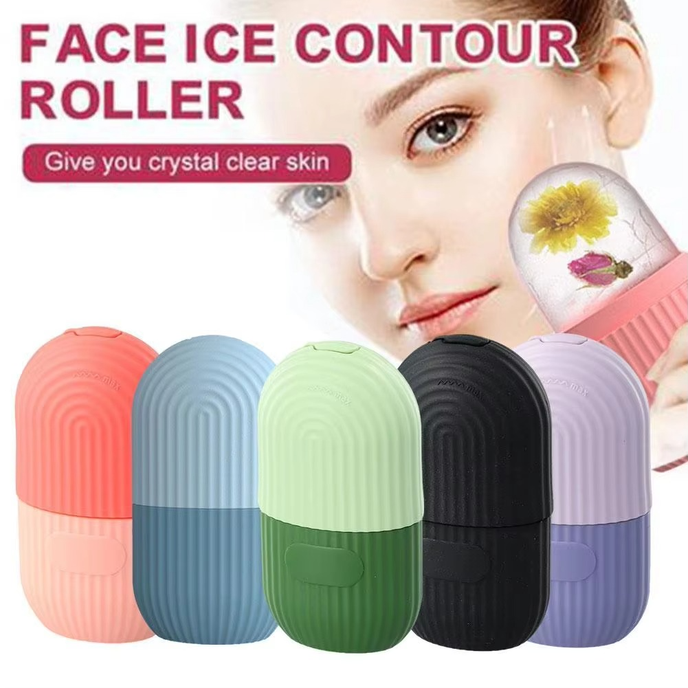 Ice Roller Facial Massage | Silicone Cleansing Ice Lattice | Ice Cube Roller With Scrub ? Random Color