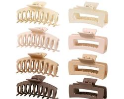 Large Plastic Hair Catchers ? 6-Piece Set for Girls, Multiple Colors