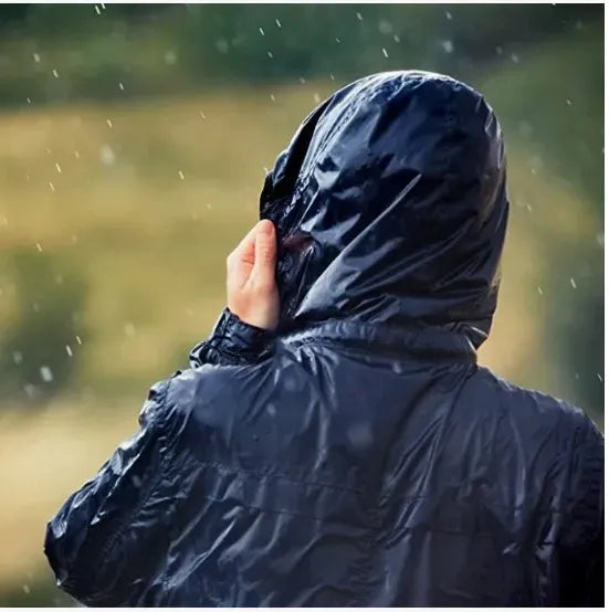 2 Piece Royal Bedding Rain Suit ? Waterproof Rain Coat with Trouser And Cap for Men and Women (Random Color)