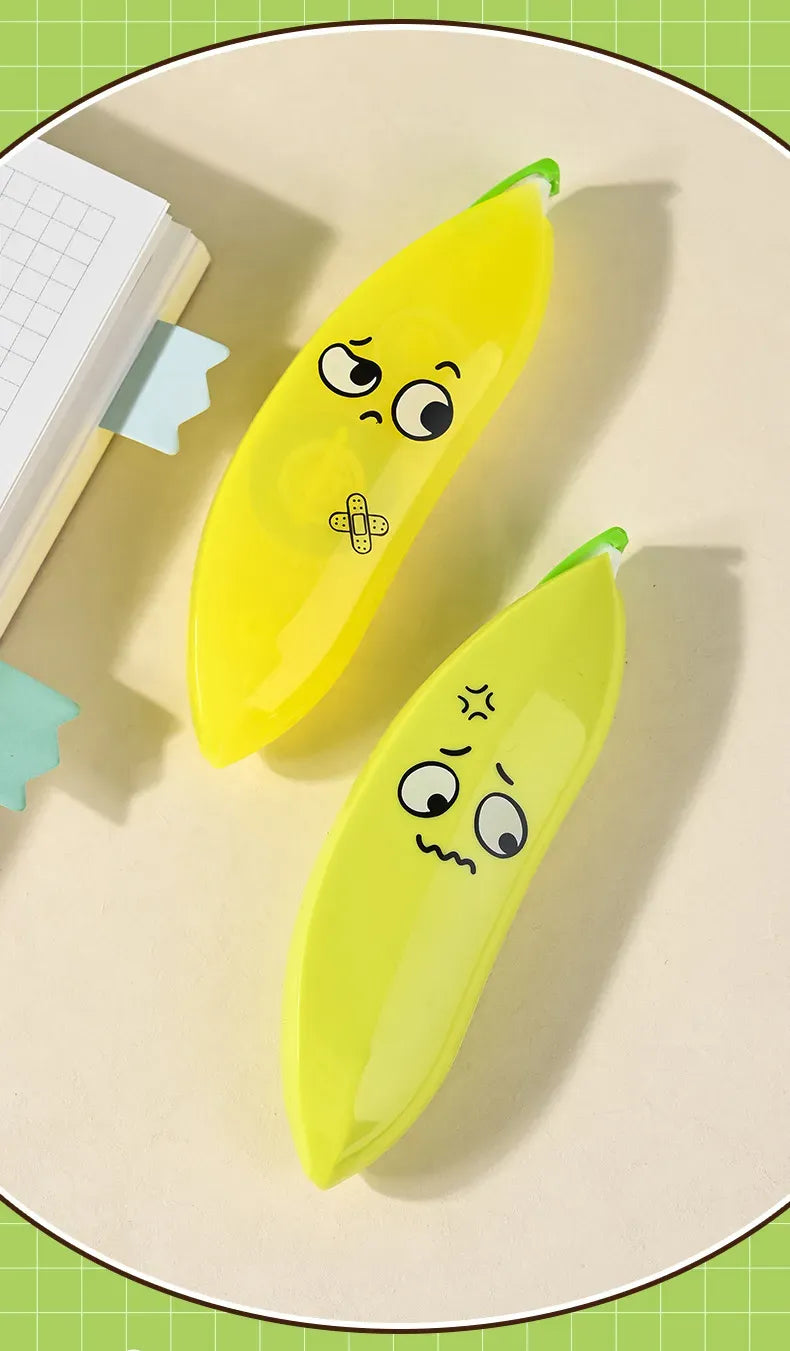 Banana Shaped Correction Tape ? Fun & Portable Eraser Tool for Paper, Labels, and More ? 14cm