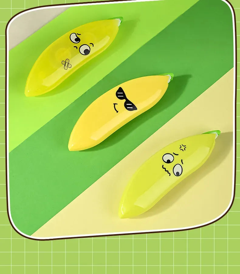 Banana Shaped Correction Tape ? Fun & Portable Eraser Tool for Paper, Labels, and More ? 14cm