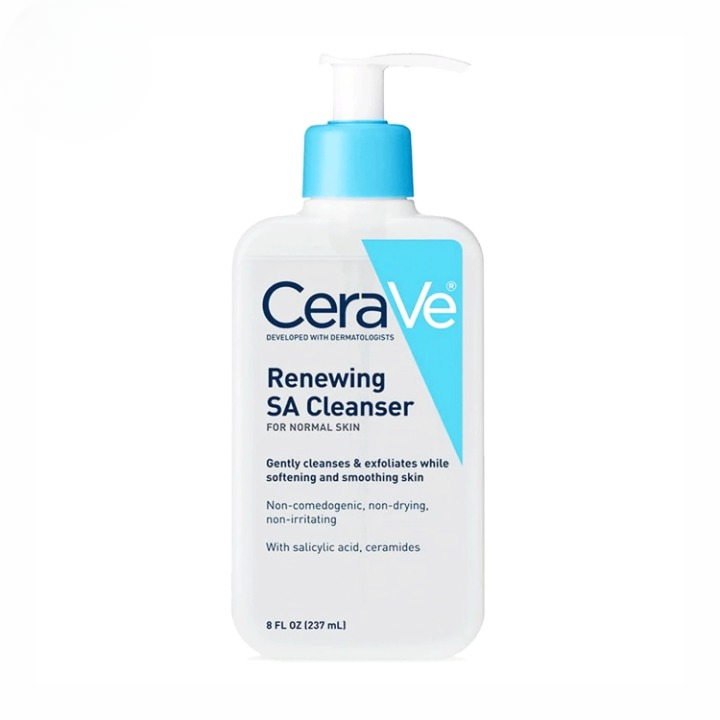 CeraVe Renewing SA Cleanser And Hydrating Cleanser with Salicylic Acid & Ceramides ? (237ml)