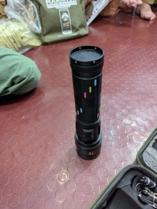 2KM Powerful Zooming Flashligh with 8 lithum cell pure steel waterproof body With Side Work Light & Usb Charging ? Ultra-bright Type c charging port