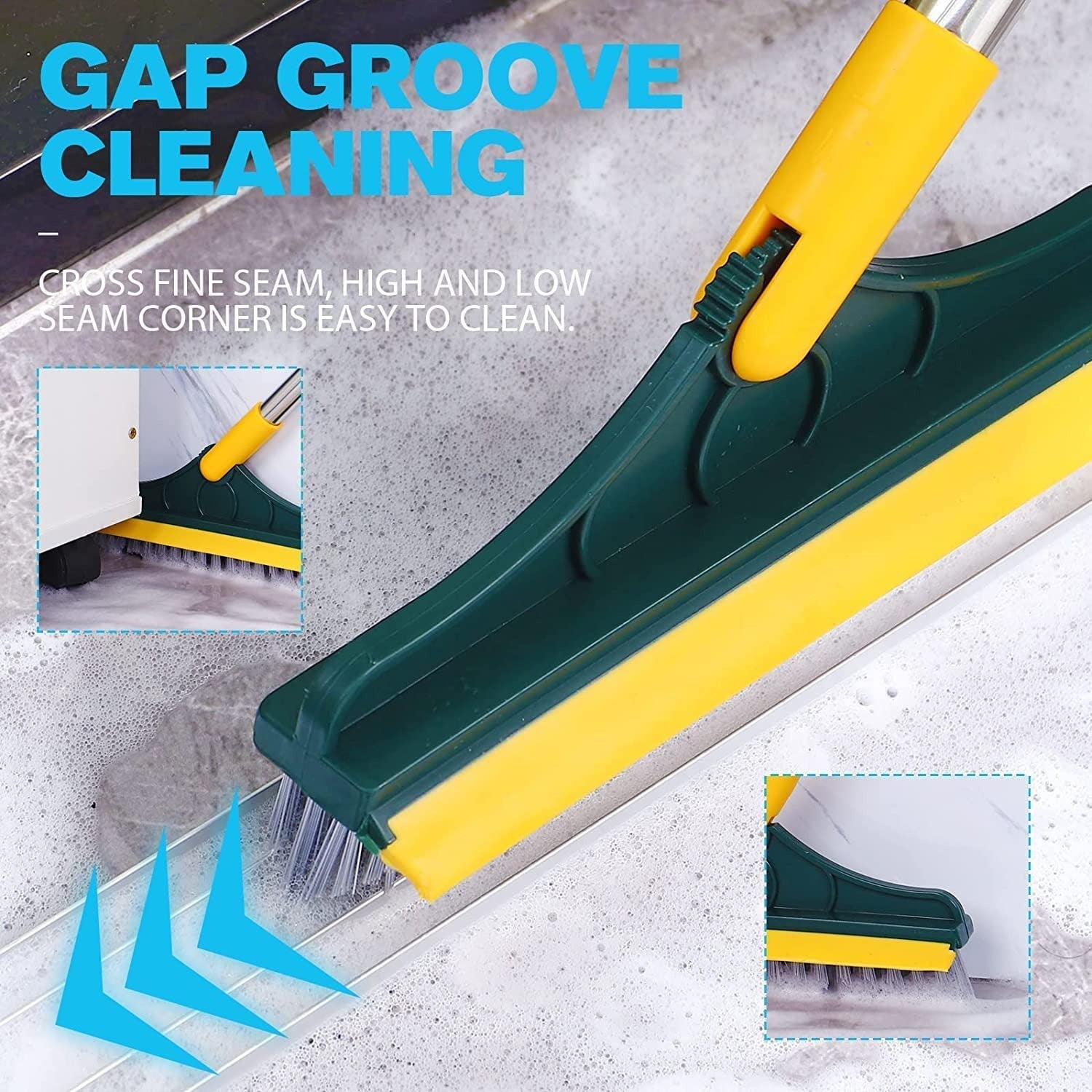 2 In 1 Floor Cleaning Brush Bathroom Tile Windows Floor Cleaning Brush With 120° Rotatable Head ? Multipurpose Bathroom Floor Cleaning Brush ? Floor Brush Scrubber