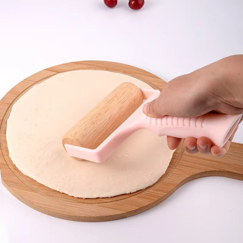 2pcs Wooden Rolling Pin for Baking ? Hand Push Dough Roller with Non-Stick Surface, Lightweight & Kid-Friendly