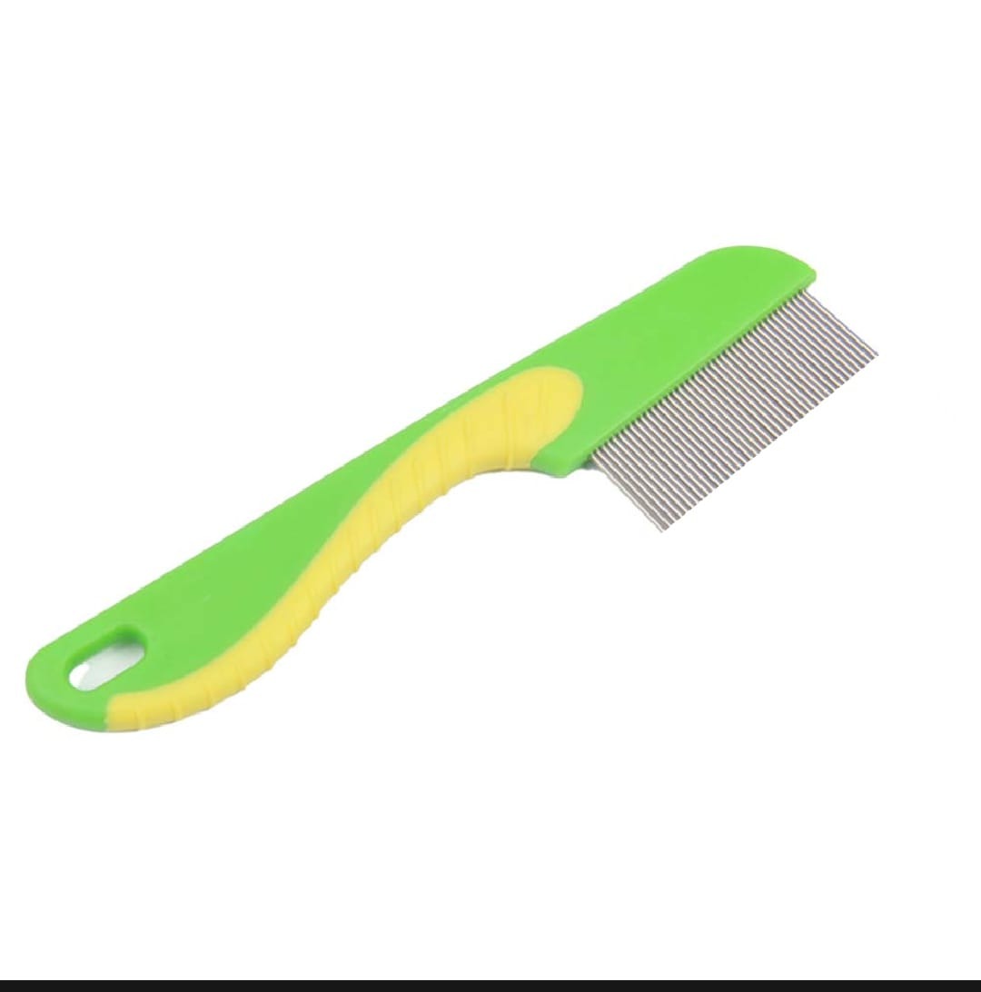 100% Stainless Steel Needles Anti Lice Comb ? Ergonomic Handle, Safe Rounded Tips, Reusable & Clinically Proven for Men & Women (Random color)