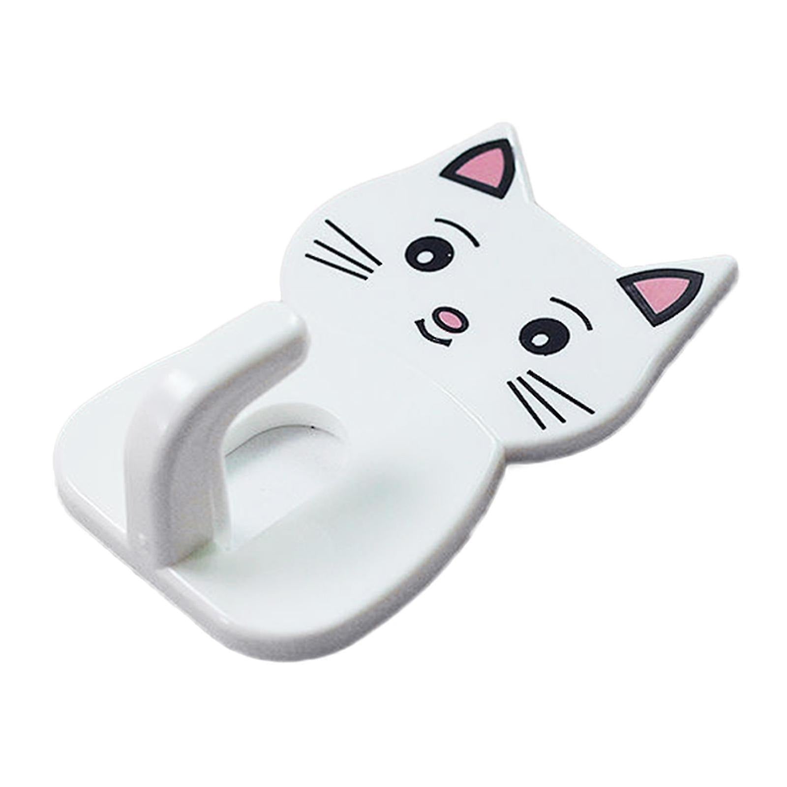 12 Pcs Cat Kitty Wall Hooks ? Metallic Wall Hooks for Keys, Kitchen, Bathroom, and Home Organization (Random Colors)