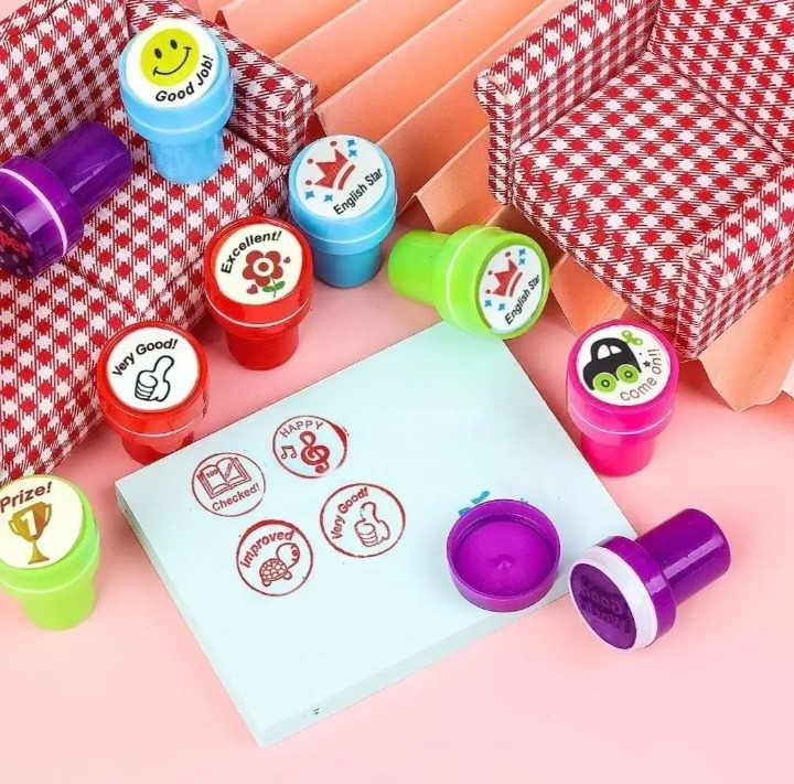 Appreciation Stamps ? Kids Stamp Set for Motivation | Self-Inking | Pack of 10