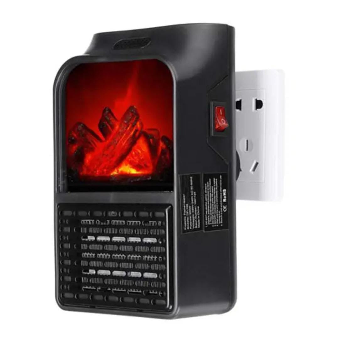 Flame Heater 1000W ? Portable Electric Plug-in Room Heater with Flame Effect & Remote Control