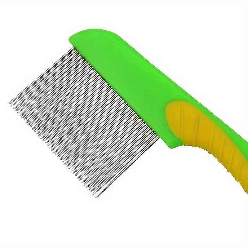 100% Stainless Steel Needles Anti Lice Comb ? Ergonomic Handle, Safe Rounded Tips, Reusable & Clinically Proven for Men & Women (Random color)