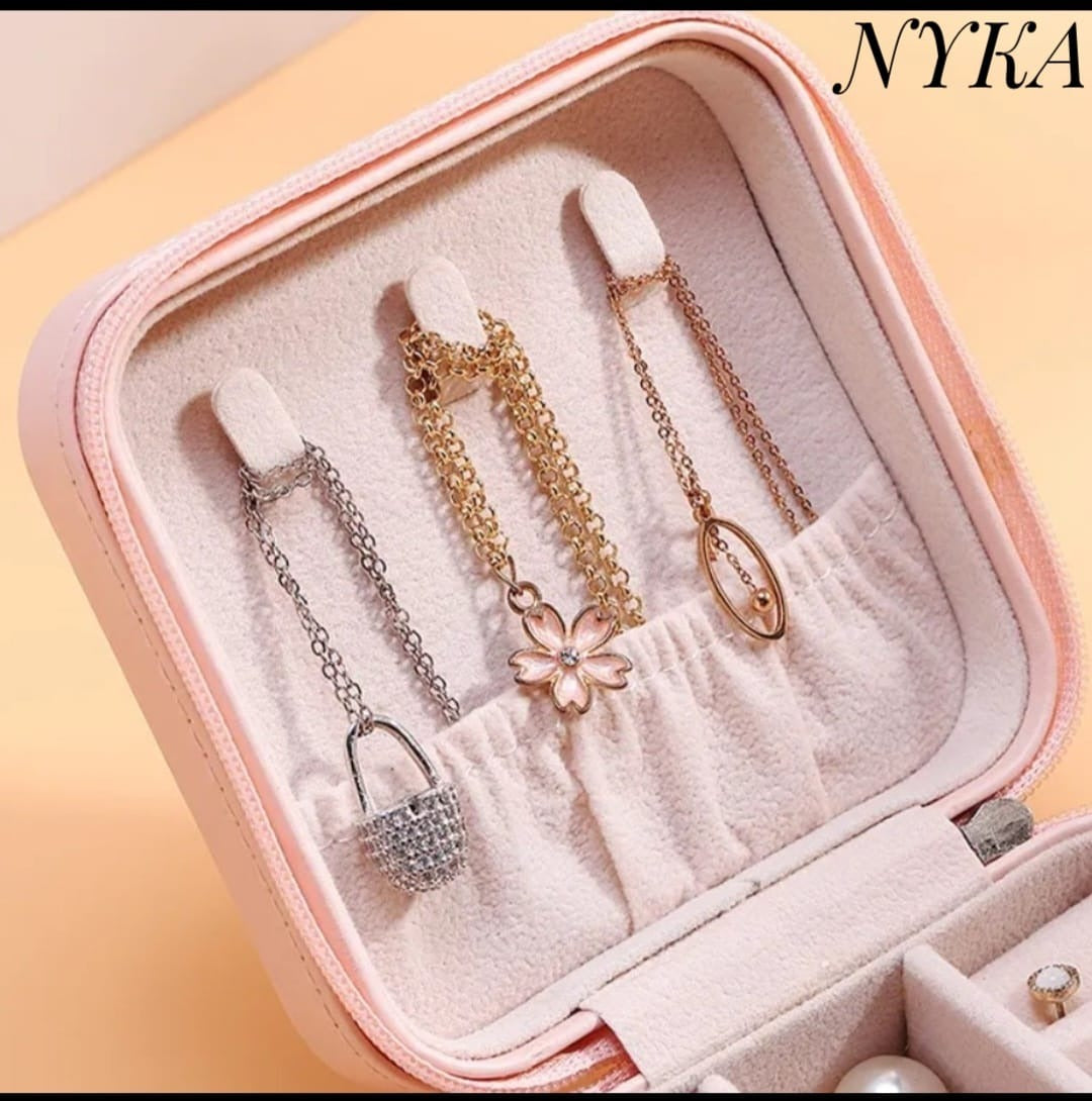 Jewelry Organizer  Box , Mini Jewelry Box Travel PU Leather, Small Jewelry Box Portable Travel Jewelry Box for Rings Earrings Necklace Bracelets Watch Gift for Women Girls | Jewelry Organizer Box