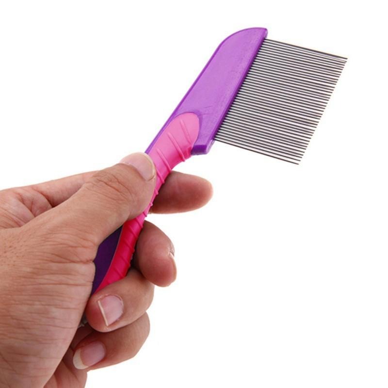 100% Stainless Steel Needles Anti Lice Comb ? Ergonomic Handle, Safe Rounded Tips, Reusable & Clinically Proven for Men & Women (Random color)