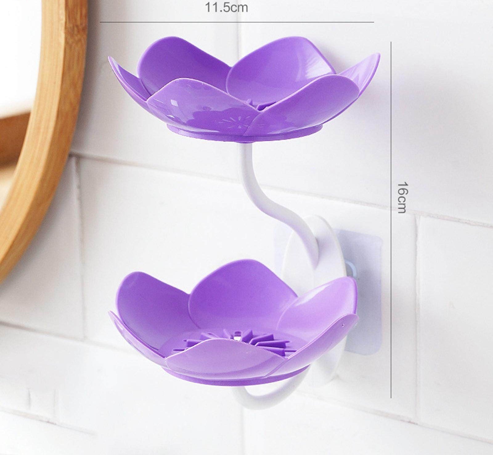 Lotus Flower Wall-Mounted Soap Holder ? Self-Draining Bathroom & Kitchen Organizer