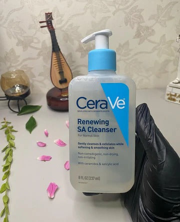 CeraVe Renewing SA Cleanser And Hydrating Cleanser with Salicylic Acid & Ceramides ? (237ml)