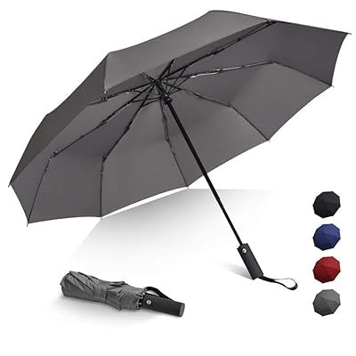 Compact Travel Umbrella with Windproof Design Gray Ghana