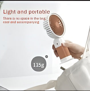 Mini Cute Fan ? Portable USB Rechargeable Handheld Cooling Fan for Kids & Adults, Stand/Base Included (Random Color)