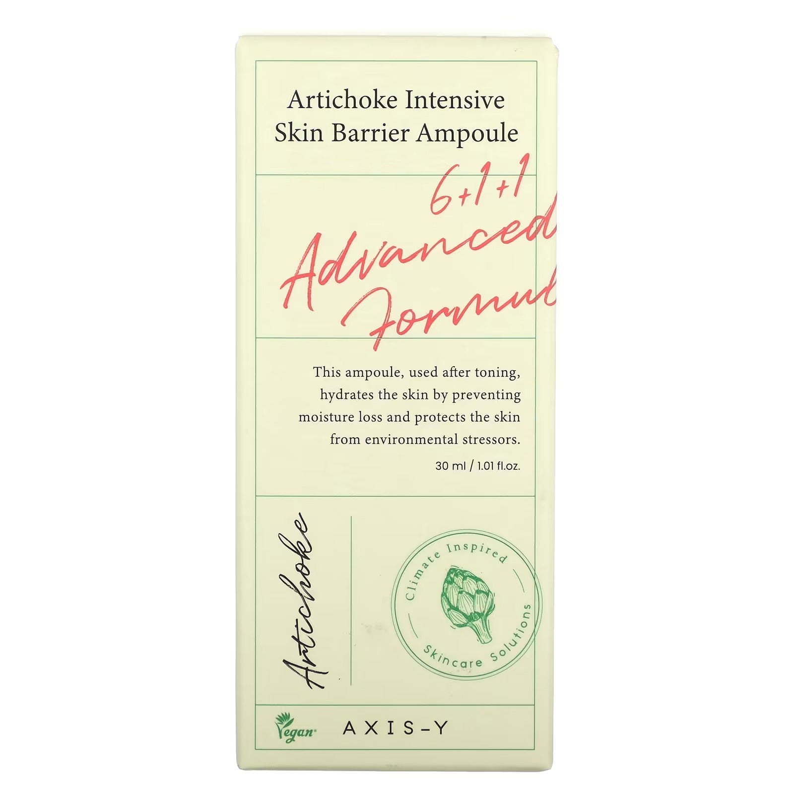 AXIS-Y Artichoke Intensive Skin Barrier Ampoule ? Hydrating & Barrier-Strengthening Serum | 30ml Skin Care (Original)