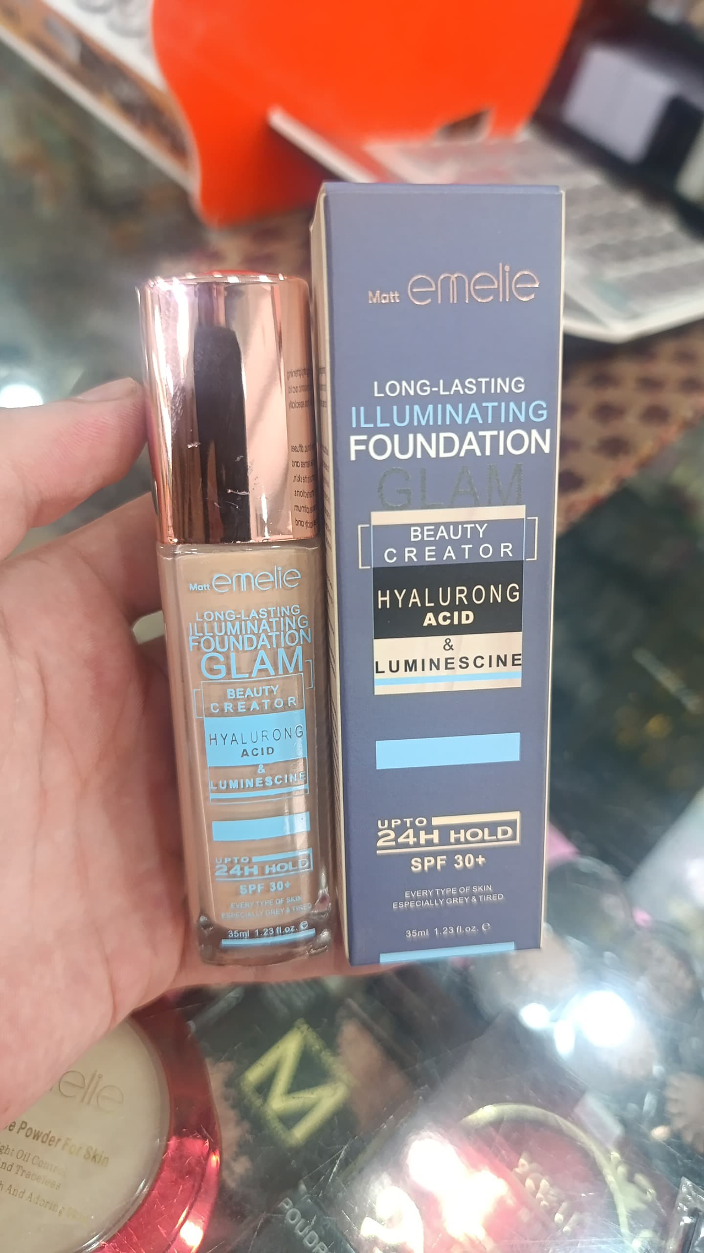 Emelie Cosmetics Infallible 24H Fresh Wear Foundation ? Natural Matte Finish, Long-Lasting, Waterproof, Sweat & Heat Proof with SPF 25