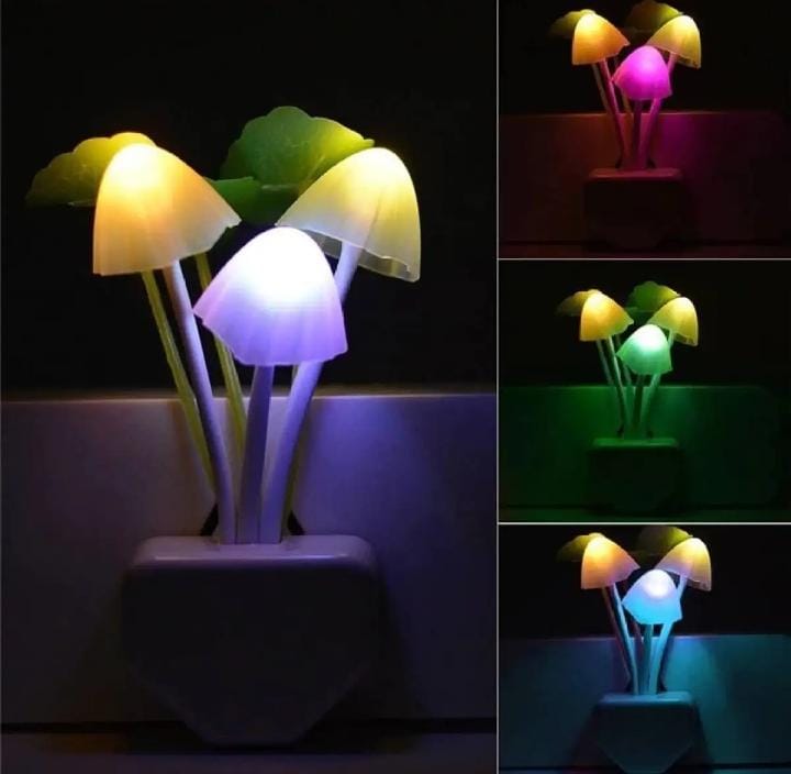 Mushroom Night Light Dusk To Dawn Sensor LED Night Lights Flower Lamp Bedroom Baby Room Lamps For Kids Gifts