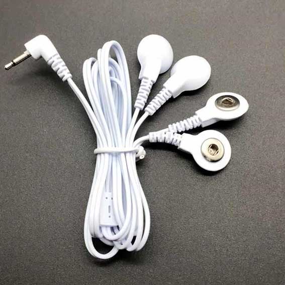 1 Piece Tense Lead/Cable Button Type Use for Tense Massager Accessories Button Electrode Wire Cable