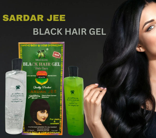New SARDAR JEE Black Hair Color Gel 2 x 500ml Bottles - New SARDAR JEE Black Hair Color Gel Long-Lasting Shine and Natural Black Color
