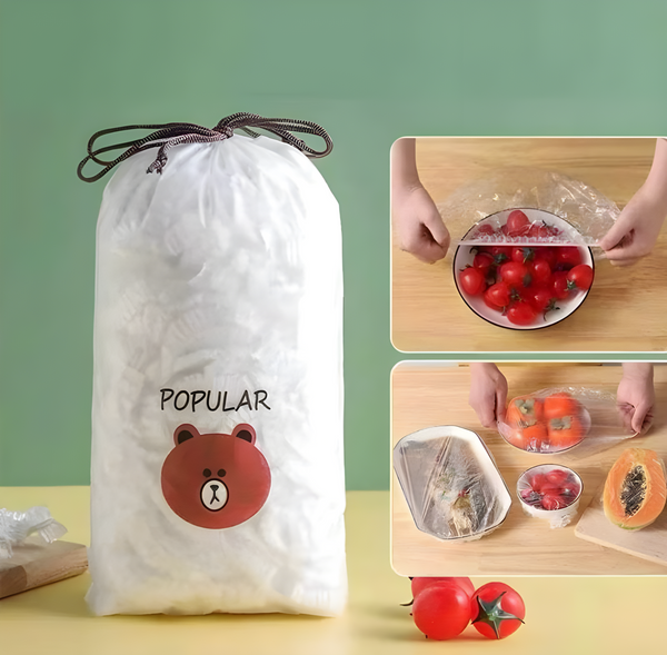 100 pcs Disposable Food Cover Plastic Shopper Bags