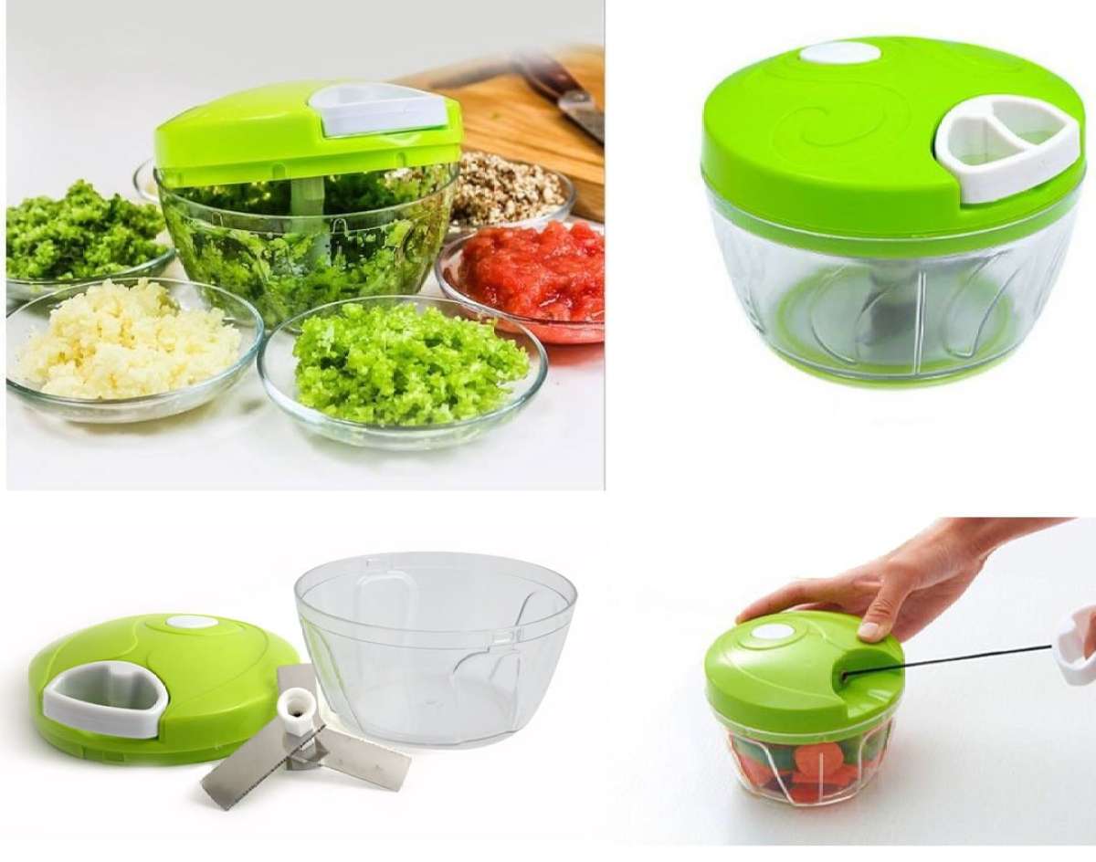 Multi-Function Food Processor - Chopper, Cutter, Grinder, Shredder, Mincer, Mini Garlic Slicer &amp; Slicer for Kitchen (Random Color)