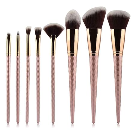 8 PCs Diamond Unicorn Handle Makeup Brush Set