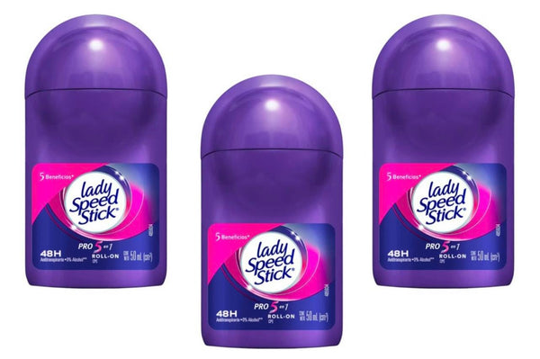Pack Of 01 - Purple 5 in 1 Pro Lady Speed Stick Invisible Dry Power Antiperspirant Deodorant Roll-On, Fresh Fusion - 50ml