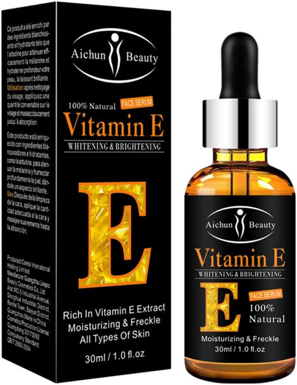 Aichun Beauty Brightening Vitamin-E Face Serum For All Face - 30ml | Vitamin-E Whitening &amp; Brightening Face Serum