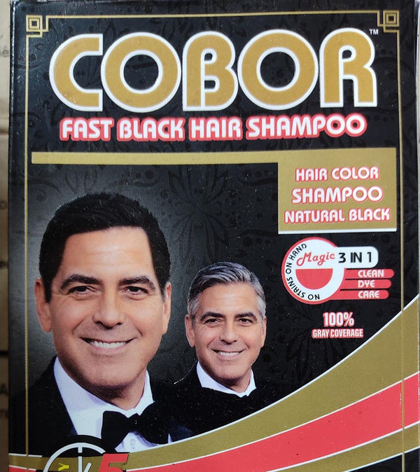 1 Piece Cobor Hair Color Natural Black Shampoo | Hair Color Shampoo For Men &amp; Women | Best Quality Shampoo 25g
