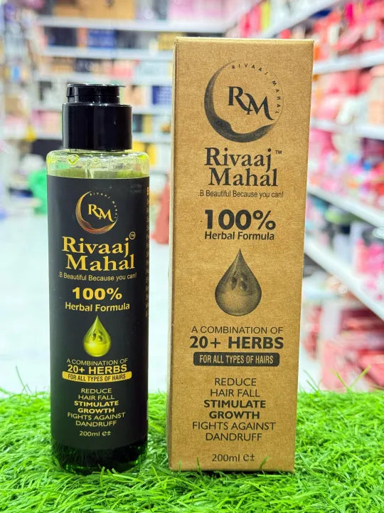 Rivaj Mahal 100% Natural Formula for Men &amp; Women | Stops Hair Fall, Promotes Thick &amp; Long Hair - 200ml