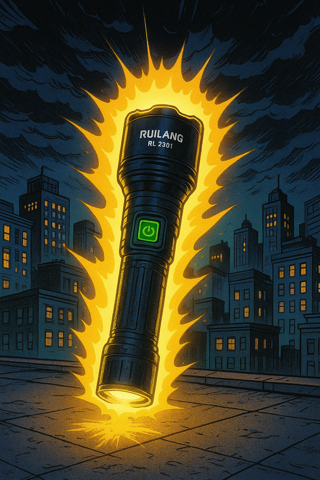 RL-2308 High-Power Rechargeable LED Flashlight ? Long Range, Durable &amp; Energy Efficient