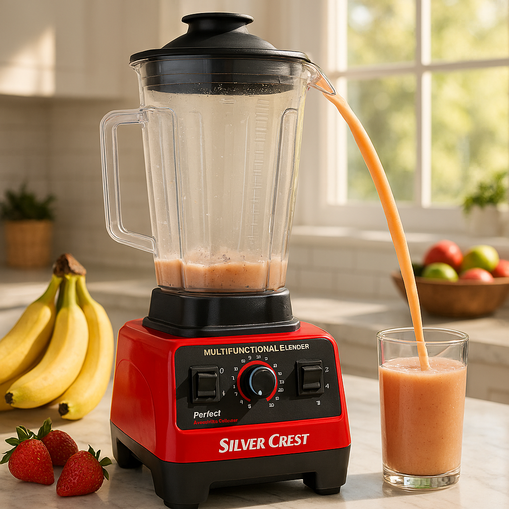 Silver Crest 2-in-1 Heavy Duty Blender ? 4500W | 2-Litter Jar  700ml Chopper | German Technology