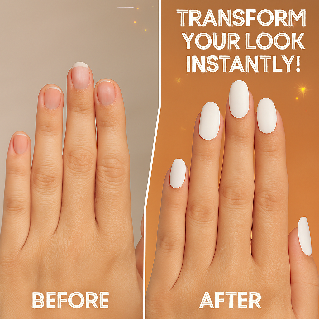 Pack of 24 Charming Artificial Nails with Glue ? 240 Nails &amp; 24 Glues Total, Beautiful Nail Extensions for Girls &amp; Women (Random color)