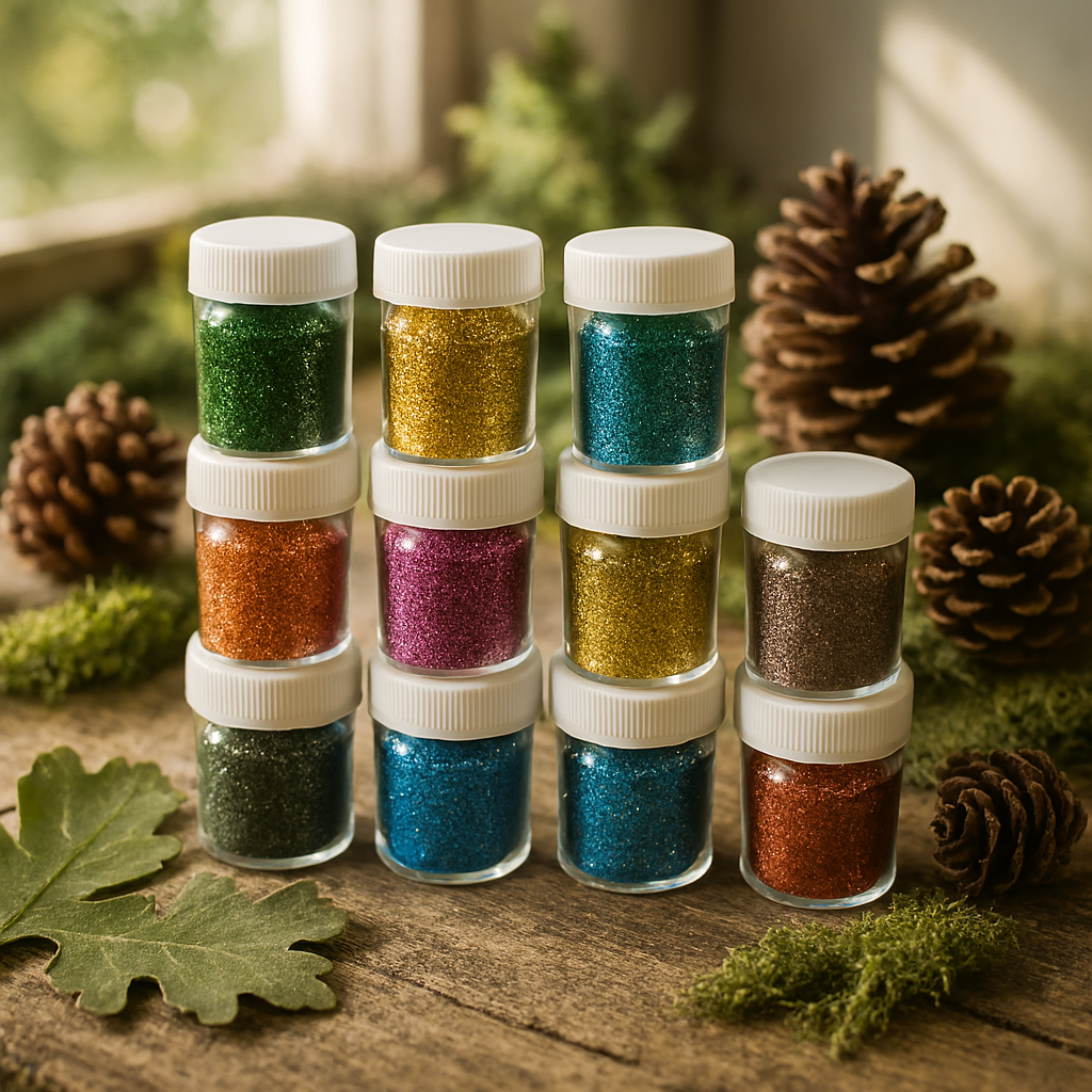 Glitter Powder Bottle Set ? Pack of 12 Different Colors, High-Quality Craft Glitter for DIY, Nail Art, and Decorations