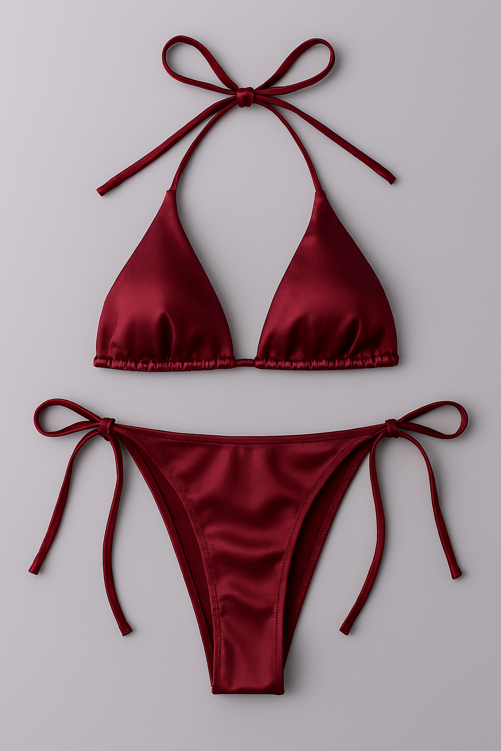 Women?s Bikini Set ? Halter Neck Triangle Top &amp; Adjustable Side-Tie Bottom | Stylish Swimwear for Beach &amp; Pool