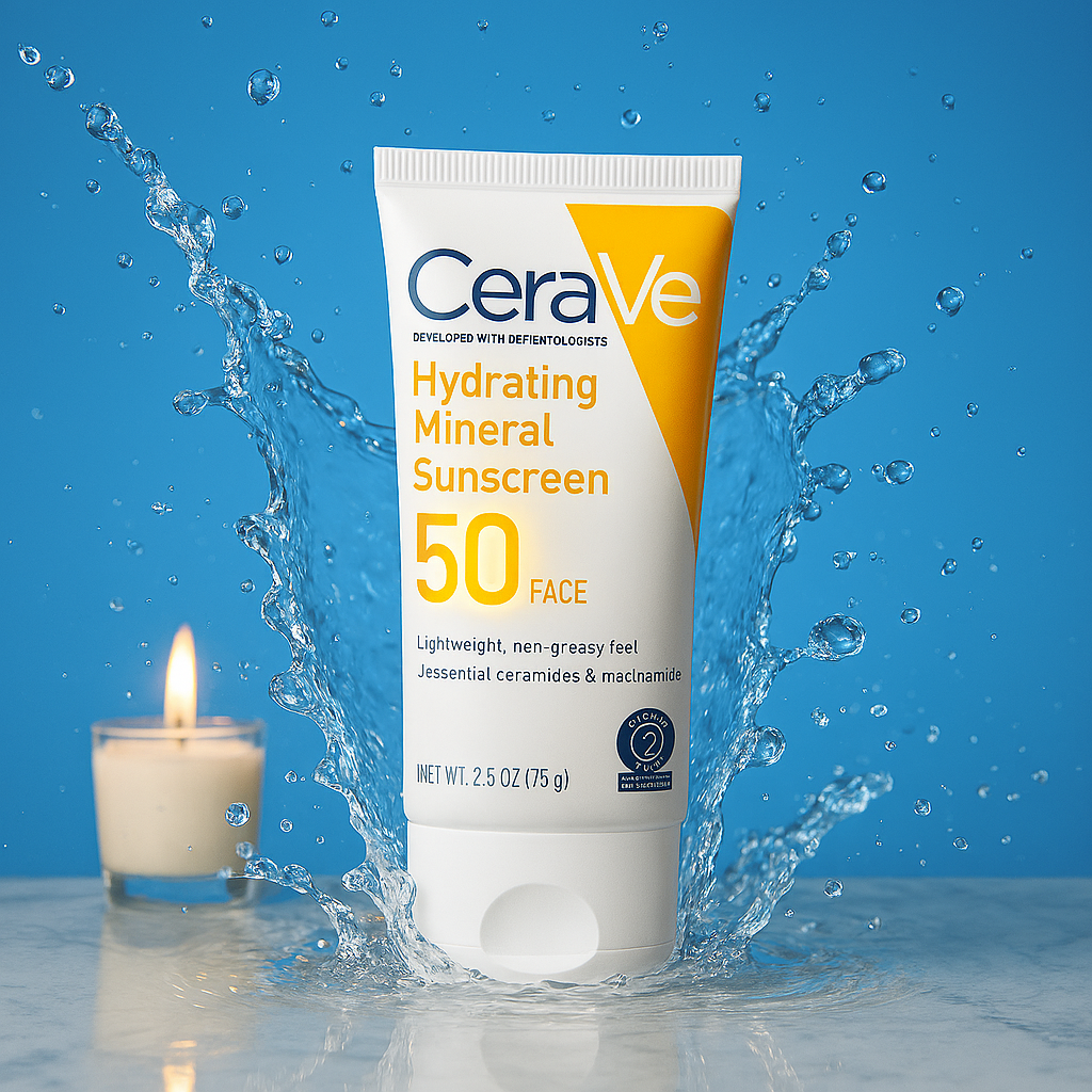 CeraVe Skincare Set ? Night Cream, Retinol Serum, Acne Foaming Cream Cleanser, and Hydrating Mineral Sunscreen SPF 50 ? Dermatologist Developed