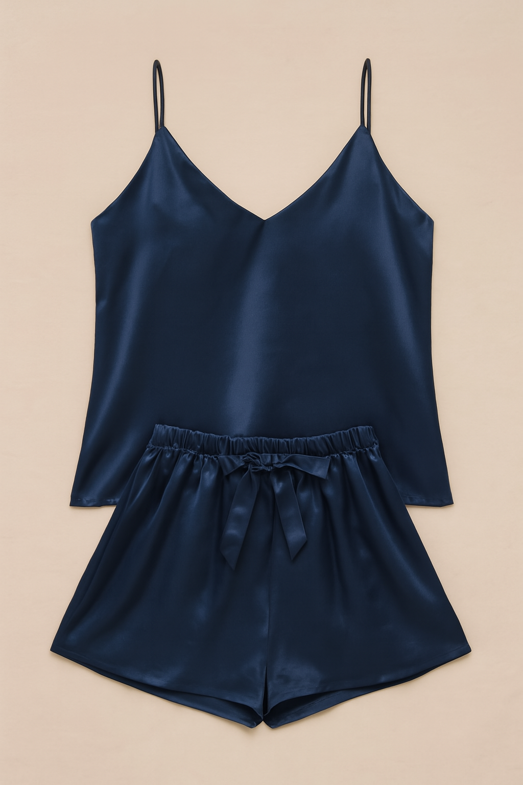 Satin Sleepwear Set ? Luxe Camisole &amp; Shorts in Navy, Maroon &amp; Black | Silky Soft, Elegant FitSatin Sleepwear Set ? Luxe Camisole &amp; Shorts in Navy, Maroon &amp; Black | Silky Soft, Elegant Fit
