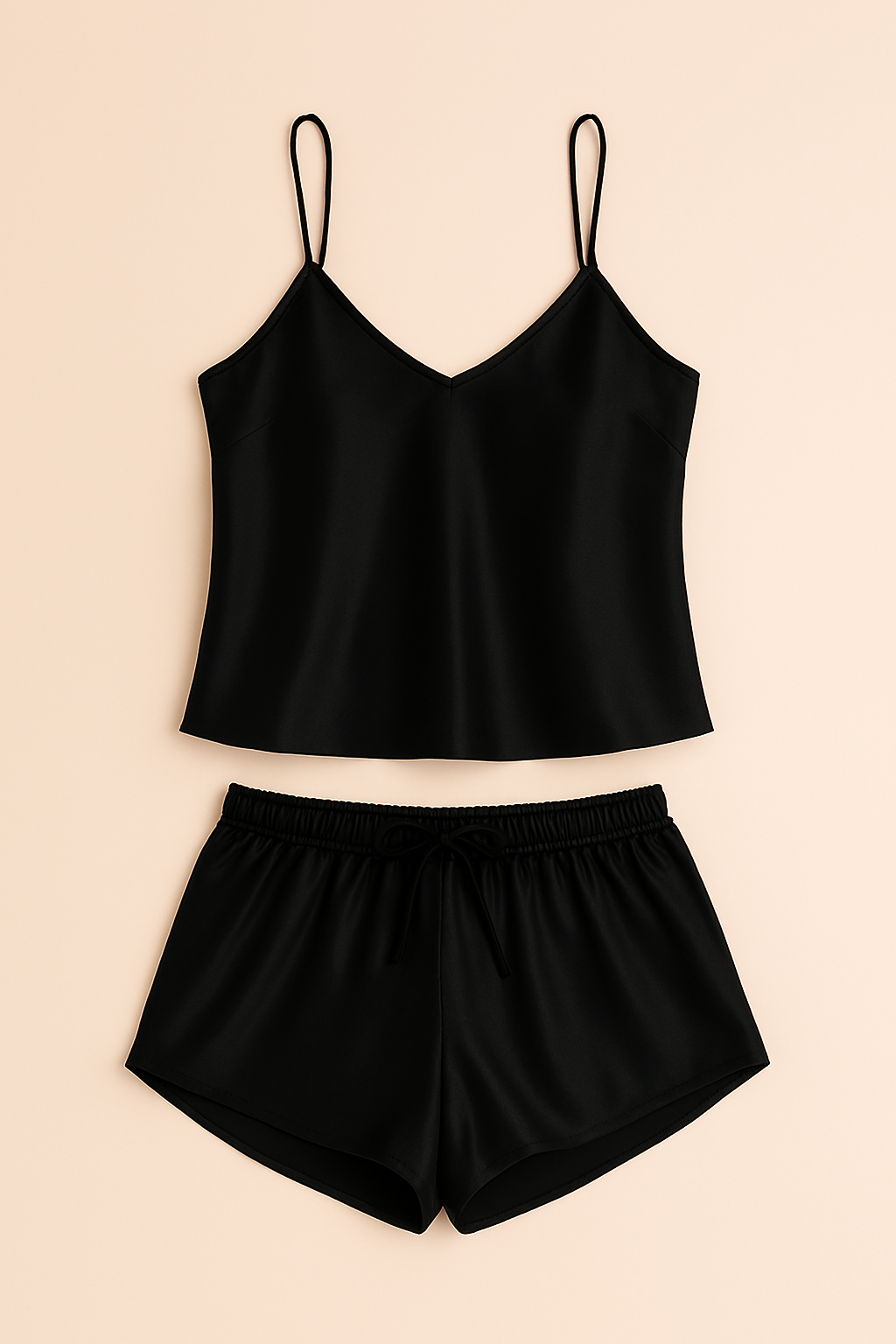 Satin Sleepwear Set ? Luxe Camisole &amp; Shorts in Navy, Maroon &amp; Black | Silky Soft, Elegant FitSatin Sleepwear Set ? Luxe Camisole &amp; Shorts in Navy, Maroon &amp; Black | Silky Soft, Elegant Fit