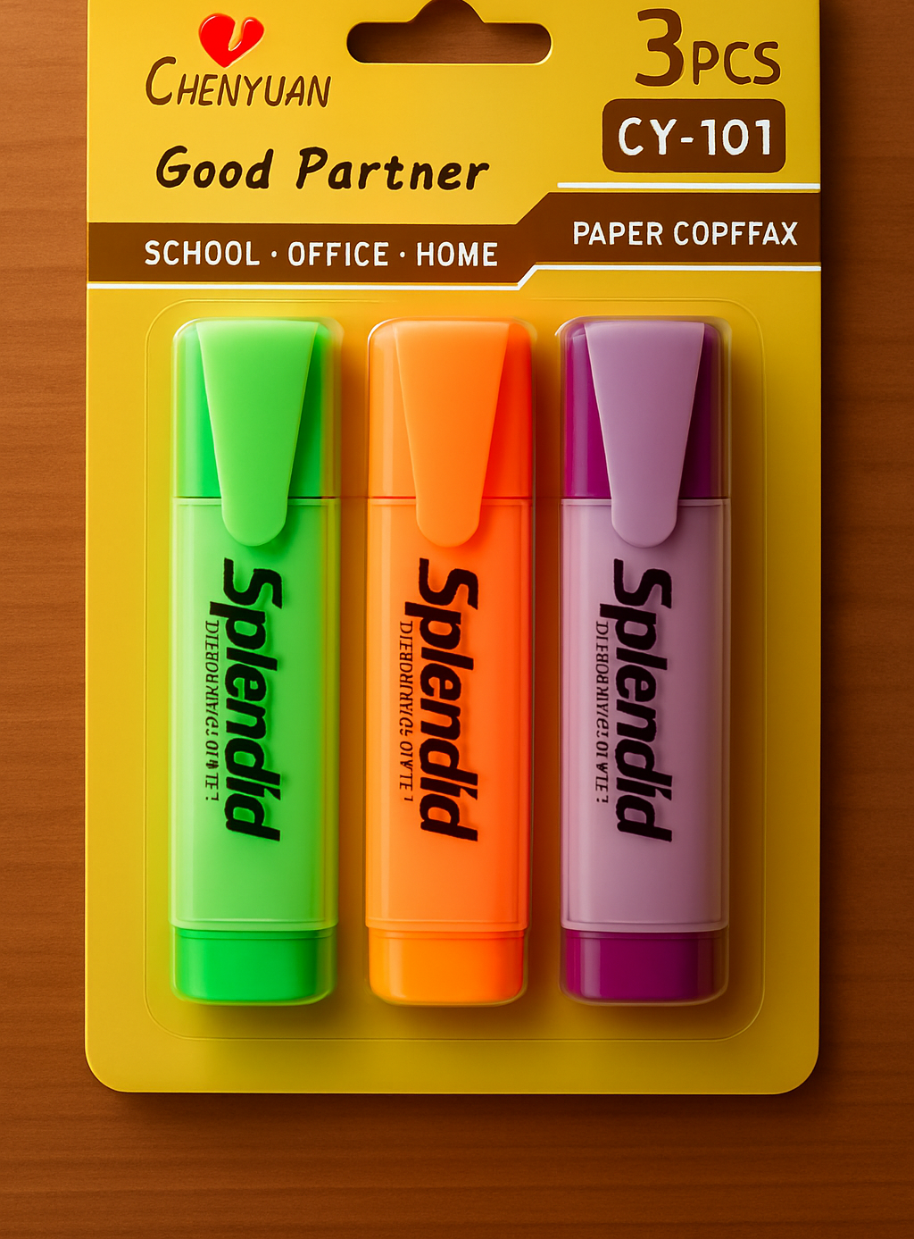 Pack of 3 Highlighters ? Vibrant, Long-Lasting, Smooth Ink for Study, Office &amp; Creative Use