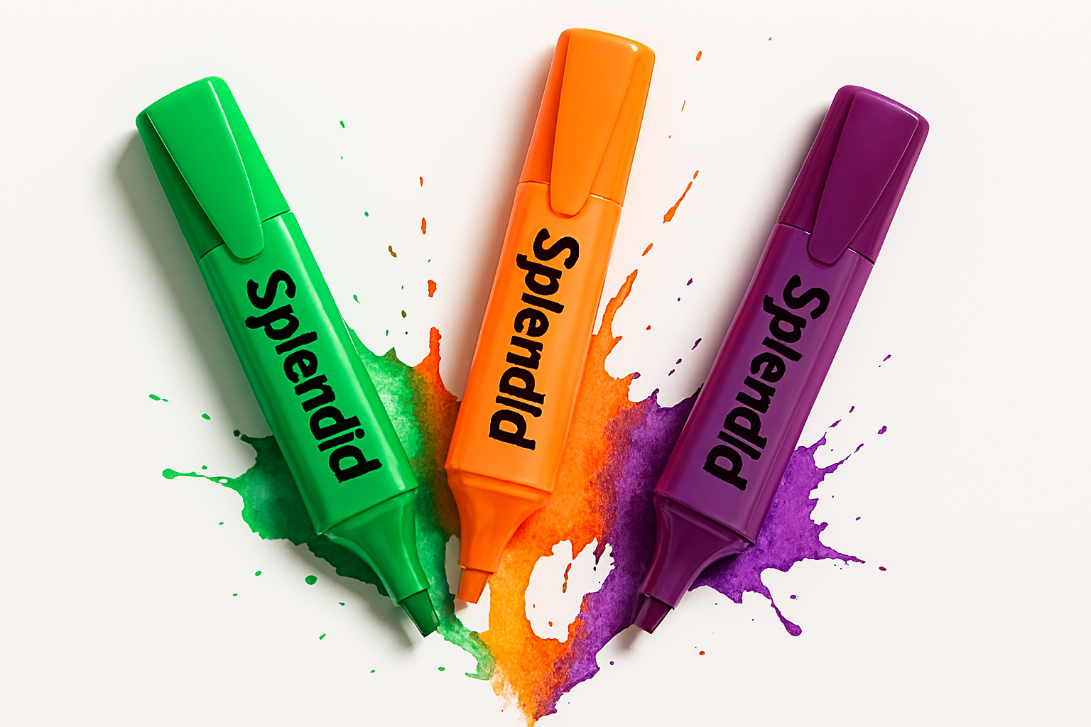 Pack of 3 Highlighters ? Vibrant, Long-Lasting, Smooth Ink for Study, Office &amp; Creative Use