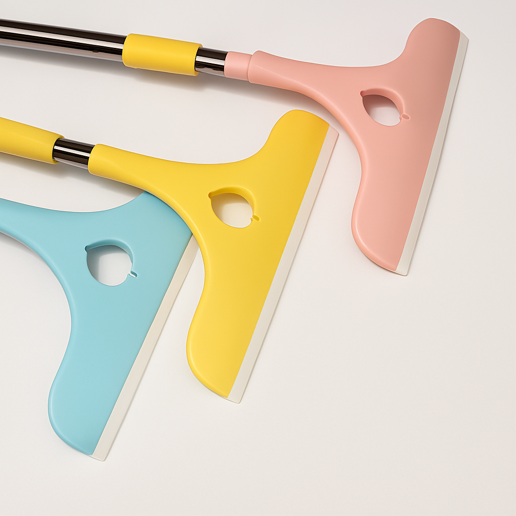 Stainless Steel Glass Wiper with Retractable Handle ? Window &amp; Glass Cleaning Scraper (Random color)