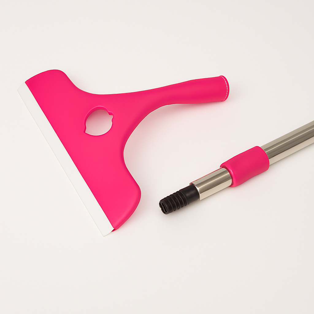 Stainless Steel Glass Wiper with Retractable Handle ? Window &amp; Glass Cleaning Scraper (Random color)