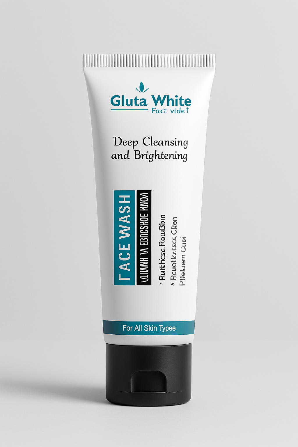 Gluta White Facewash 100ml ? Brightening &amp; Deep Cleansing Formula for Clear, Glowing Skin, Gentle on All Skin Types, Daily Use Quality Face Wash